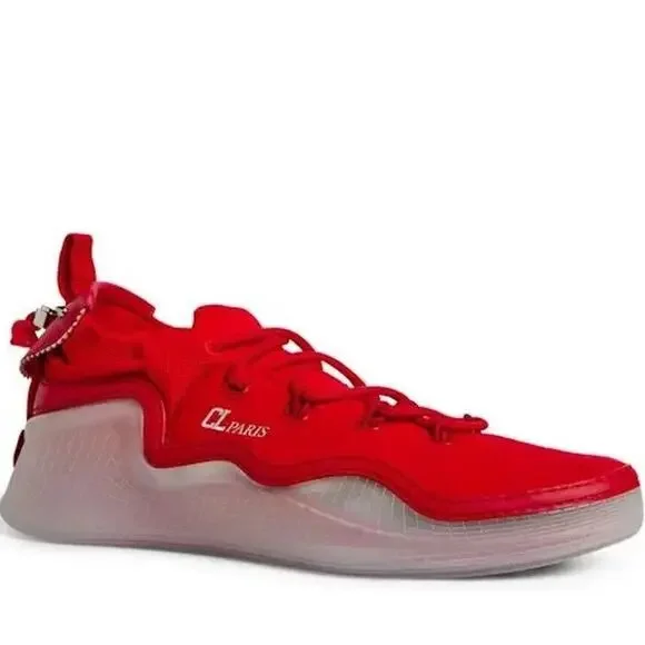 CHRISTIAN LOUBOUTIN Men's Arpoador Low-top Sneakers Red 41.5